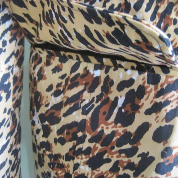 WORTHINGTON Stretch Women's XL Leopard Print Above the Knee Button Lined Coat - Picture 5 of 7
